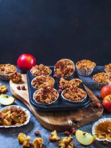 Apfelmuffins mit Haselnuss-Streusel